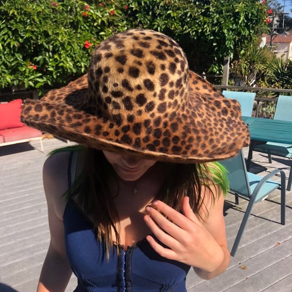 Madcaps Accessories - Vintage animal print floppy hat